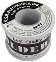 Load image into Gallery viewer, 60/40 Rosin Core Solder, 0.031&quot; Diameter, 1/2 Pound Spool
