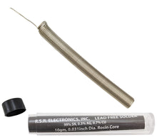 Load image into Gallery viewer, 10 Grams Rosin Core Lead-Free Solder, 0.031&quot; Thick, Sn 99%, Ag .3%, Cu .7%
