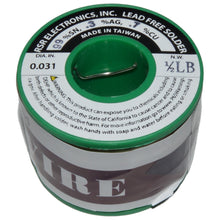 Load image into Gallery viewer, Lead-Free Solder 1/2 lb Spool, .031&quot; Diameter, 99% Tin, .3% AG, .7% CU
