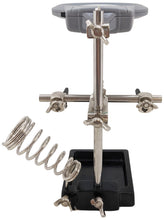 Load image into Gallery viewer, Helping Hand Project Holder with 2x Magnifier, LED Lights, Soldering Iron Holder, and Sturdy Iron Base
