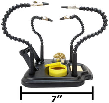 Load image into Gallery viewer, Multifunctional Helping Hands with Gooseneck Arms, Heavy Duty Base with Solder Holder Dispenser, Brass Wire Tip Cleaning Sponge, &amp; Soldering Flux
