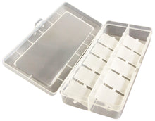 Load image into Gallery viewer, Clear Storage Box with Lid, 2 to 12 Divisions, 10&quot; x 4.7&quot; x 1.5&quot;
