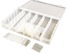 Load image into Gallery viewer, Clear Storage Box with Lid, 2 to 12 Divisions, 10&quot; x 4.7&quot; x 1.5&quot;
