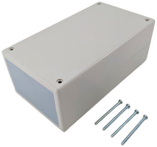 Load image into Gallery viewer, Grey Project Box Enclosure with Lid and Screws, 7.7&quot; x 4.3&quot; x 3&quot;
