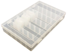 Load image into Gallery viewer, Polypropylene Storage Box with 14 Dividers for 6 to 36 Slots, 10.8&quot; x 6.9&quot; x 1.8&quot;
