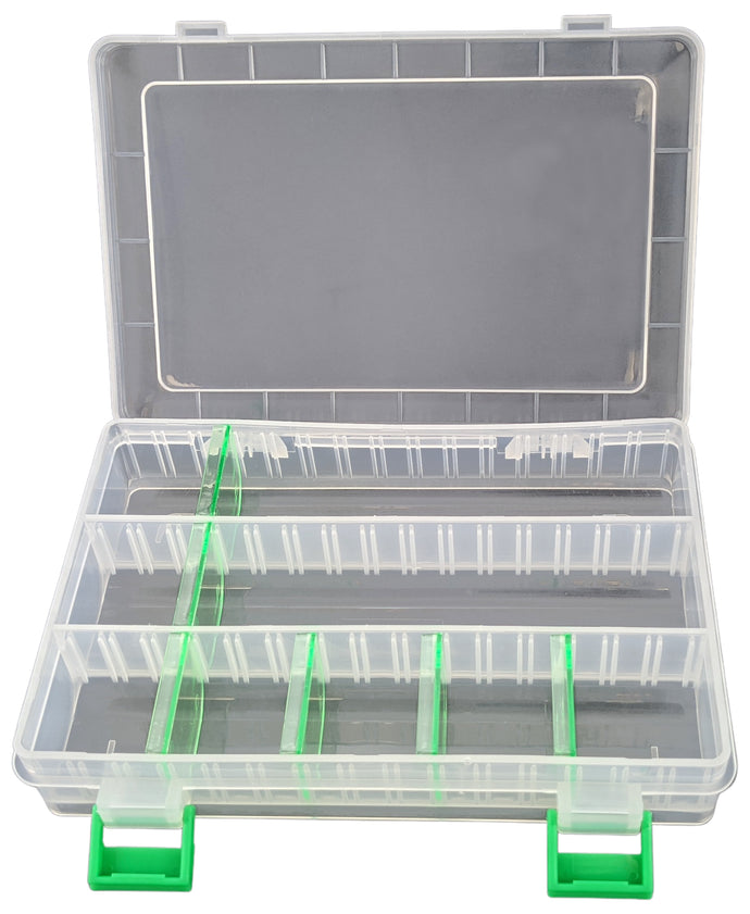 Small Parts Storage Box with 6 Removable Dividers, 8