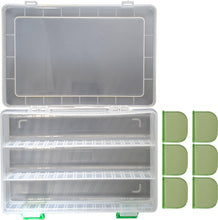 Load image into Gallery viewer, Small Parts Storage Box with 6 Removable Dividers, 8&quot; x 5.3&quot; x 1.5&quot;, RoHS
