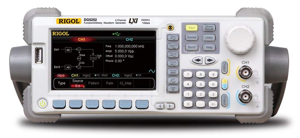 250 MHz, 2 Channel, 14 bit Arbitrary Waveform and Function Generator with 128 Mpt arb memory | 250 MHz bandwidth | 2 Channels | 1 GSa/Sec waveform output | 14 bit vertical resolution