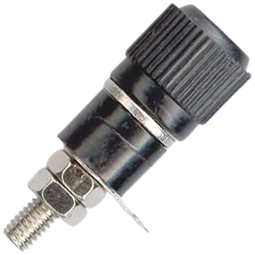 Black Binding Post, 4mm Plug Size, Overall Length: 1.30