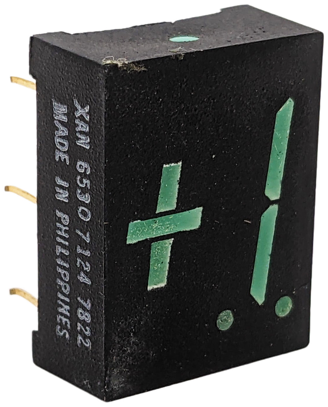 0.6 Inch Green 7 Segment Display ±1 Overflow Character, Common Anode (Size: 0.68