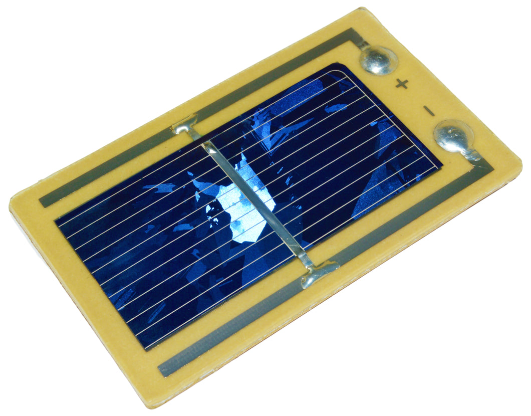 Solar Cell, Voltage 0.5V (Voc), Current 500mA Isc (Typ), Size 62x46mm
