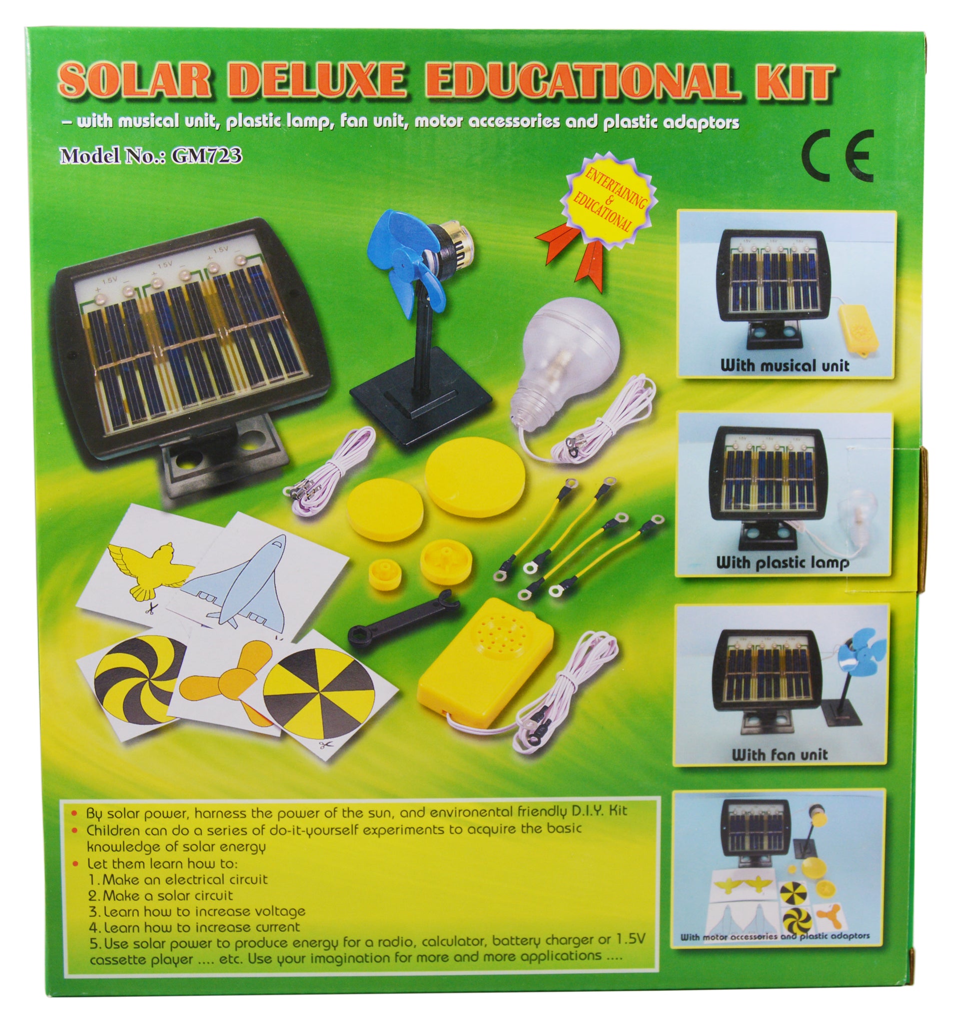 Educational Solar Energy Science Project Kit with Solar Panel, Motor ...