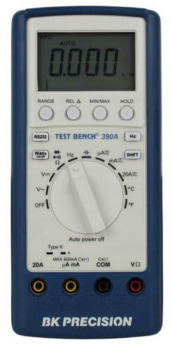 Digital multimeter measures current, voltage, resistance, capacitance, frequency, and temperature | Average-sensing meter provides accurate readings when measuring linear loads where the current or voltage has an undistorted waveform | Includes K-type thermocouple probe for taking temperature measurements | Audible continuity sensor confirms a circuit conducts electricity, and diode test detects proper functioning of a circuit's diodes | Meets International Electrotechnical Commission (IEC) safe