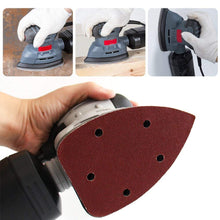 Load image into Gallery viewer, 120 Pack Mouse Detail Sander Sandpaper - Includes 40, 60, 80, 120, 180, and 240 Grits (20 Sheets of Each Grit), Hook and Loop, 5 Hole
