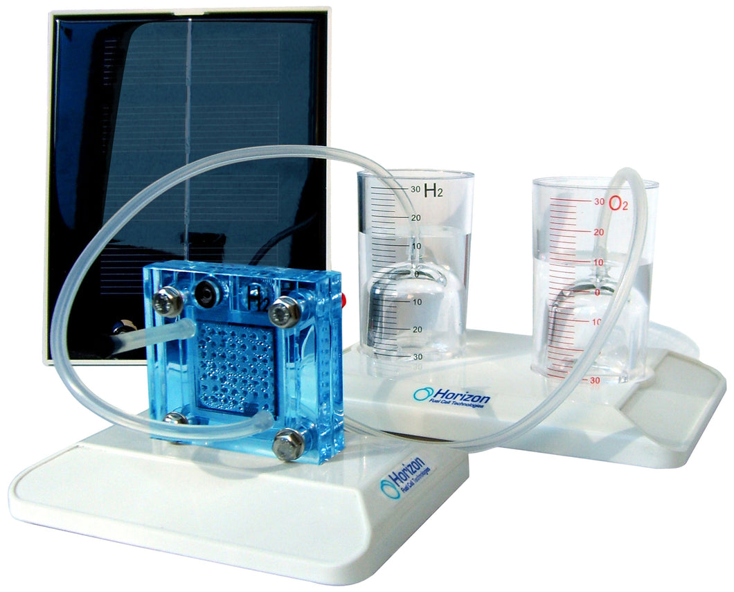 Horizon puts renewable energy technology into the hands of our future scientists | Solar Hydrogen Education Kit generates clean energy using the sun | Renewable hydrogen is created using only solar energy and water | Combining cutting-edge science, education and fun for all! | Includes fuel cell, small electric motor, propeller blade, experiment manual and assembly guide