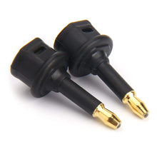 Load image into Gallery viewer, 2 Pack Optical Toslink to 3.5mm Mini Toslink Jack Adapter Plugs for Digital Audio
