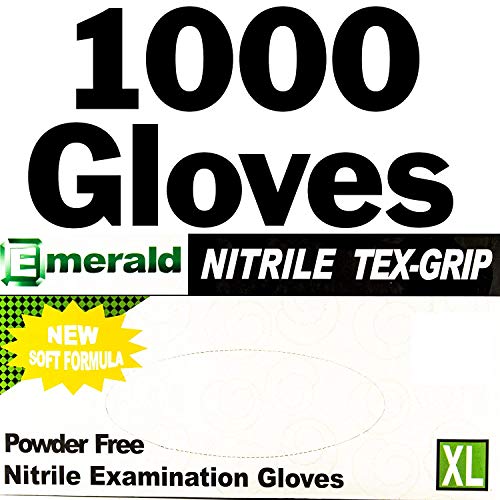 1,000 Gloves total (Case of 10 Boxes, 100 Gloves Per Box) | Nitrile | Powder-Free | Latex-Free | Non-Sterile
