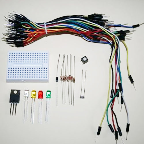 Prototyping Parts for Arduino - Includes Solderless Breadboard, Photocell, LEDs