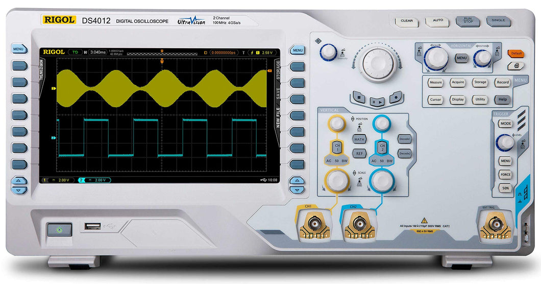100 MHz Digital Oscilloscope with 2 channels, 4GS/s, 140Mpoint memory | 100 MHz bandwidth | 4 GSa/s sample rate | 2 Analog channels available | 140 million memory points, standard