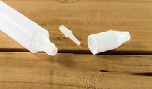 Load image into Gallery viewer, 10 Pack 30mL Translucent Plastic Unicorn Dropper Top Bottles with White Screw-on Tops
