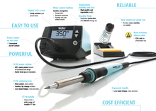 Load image into Gallery viewer, Weller 1-Channel Soldering Station with WEP 70 Soldering Iron and PH 70 Safety Rest (WE1010NA)
