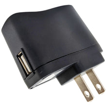Load image into Gallery viewer, 5V DC @ 200mA USB Device Charger / Power Adapter, Compact Design (2.3&quot; x 0.9&quot; x 1.8&quot;), Black Color
