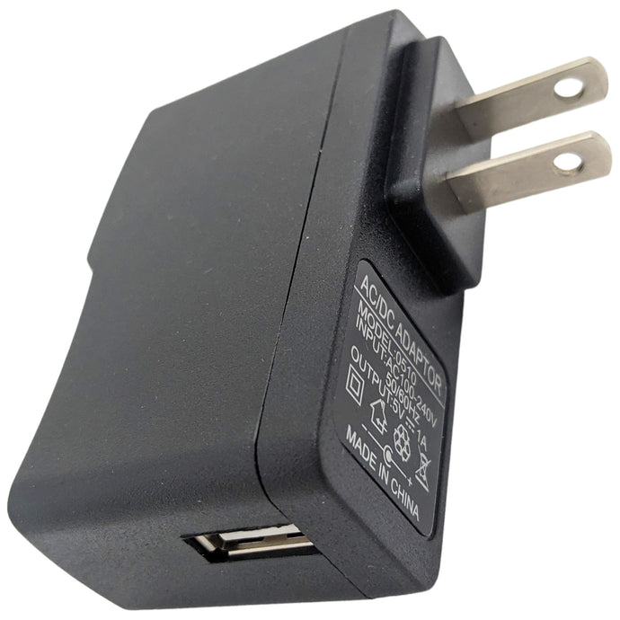5V DC @ 1A USB Device Charger/Power Adapter, Input: 100V-240V ~ 50/60Hz Compact Design (2.95
