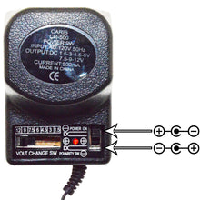 Load image into Gallery viewer, 9w, 500mA Universal AC/DC Power Adapter 1.5, 3, 4.5, 6, 7.5, 9 and 12V DC with 4 Foot Cord
