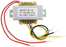 Load image into Gallery viewer, 26 VCT @ 1A Power Transformer with Wire Leads, 2.34&quot; x 1.90&quot; x 2.00&quot;
