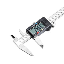 Load image into Gallery viewer, 6-inch Digital Caliper - Measures Inside, Outside, Depth, and Step from .001&quot; to 6&quot; (0.01mm to 150mm), Inches and Millimeters Conversion, Includes Carrying Case
