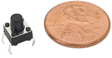 Load image into Gallery viewer, 6mm Square Tact Momentary Switch, 3.5mm Button Height, Breadboard Friendly
