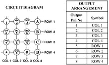 Load image into Gallery viewer, Velleman 16 Keys Numeric Keypad with 4 Letters, Matrix Output (16KEY)
