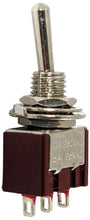 Load image into Gallery viewer, Mini SPDT ON-ON Toggle Switch with 3-Pin Solder Lug Termination (0.50&quot; x 0.31&quot; x 1.27&quot;)
