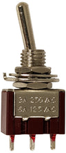 Load image into Gallery viewer, Mini SPDT ON-ON Toggle Switch with 3-Pin Solder Lug Termination (0.50&quot; x 0.31&quot; x 1.27&quot;)
