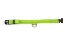 Load image into Gallery viewer, Green Light-Up LED Adjustable Pet Collar (Flashing or Steady Modes) - Rechargeable via USB Cable (Included) (Small)
