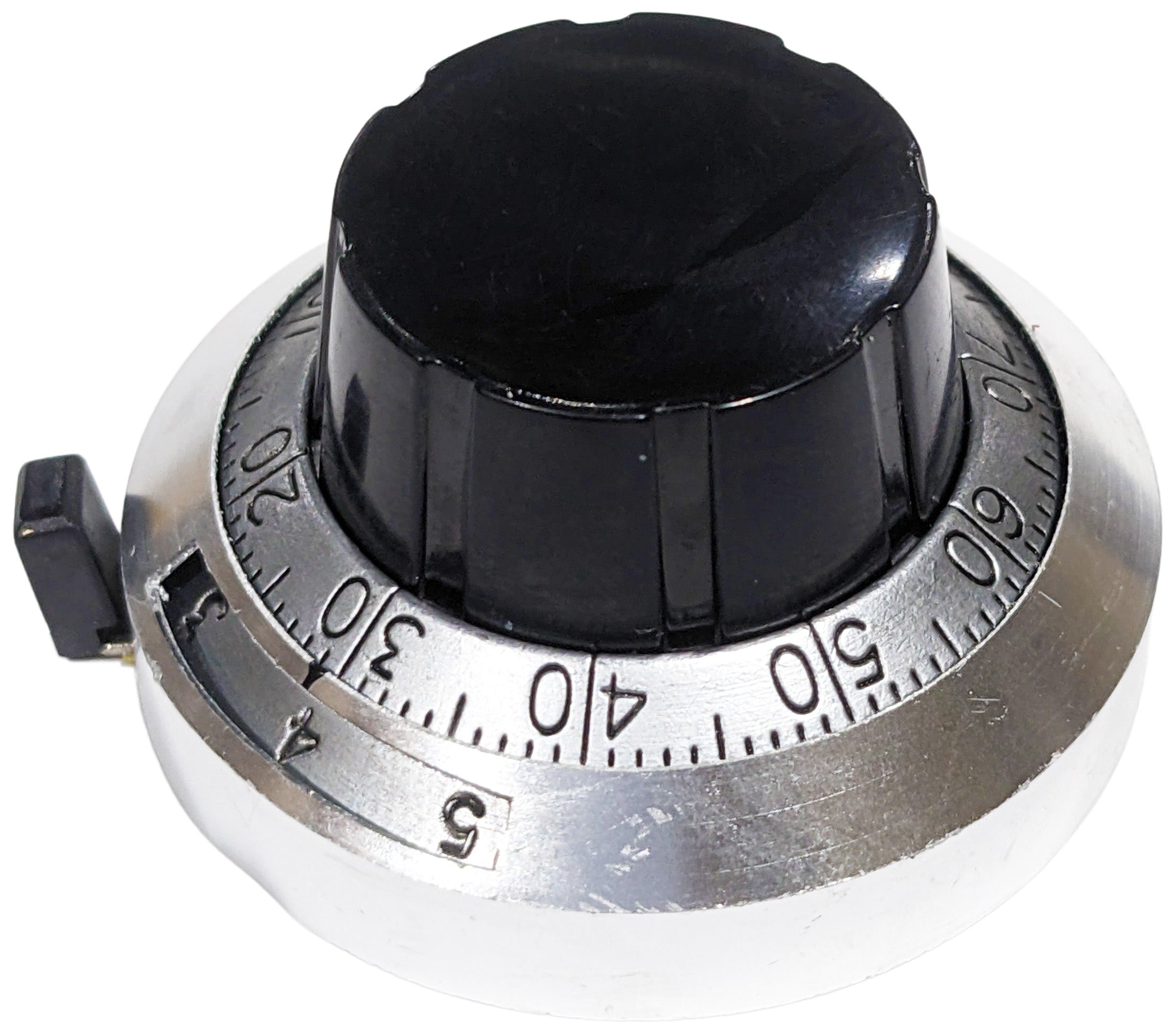 Turn Dial Ridges Turns Counting Dial, Satin Chrome, 1.8