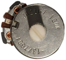Load image into Gallery viewer, 100K PC Mount Potentiometer, 1/2W, No Bushing, 1&quot; Length Nylon Shaft, 15/16&quot; Diameter Body
