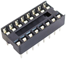 Load image into Gallery viewer, 16 Pin Solder Tail Low Profile DIP IC Socket, 2.54mm Pitch, 7.6mm Row to Row Distance

