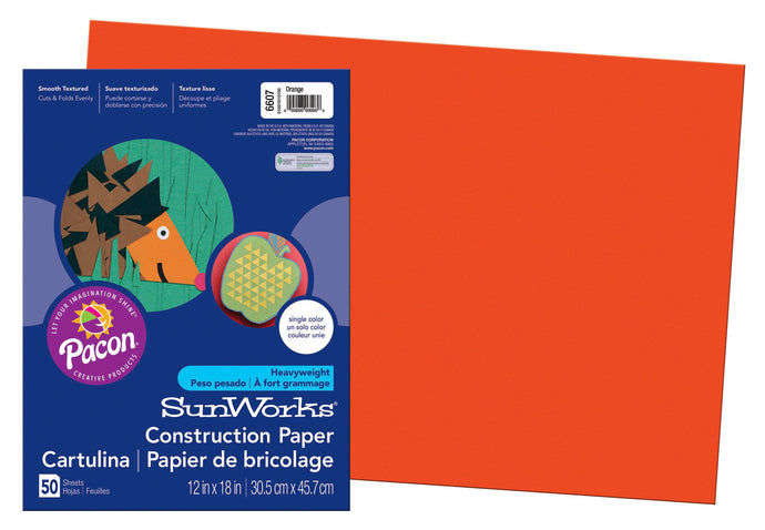 SunWorks Construction Paper by Pacon, the #1 Teacher Approved Brand! | Heavyweight groundwood construction paper | Slightly textured sheets that cuts and folds evenly without cracking | Bright and consistent colors | Excellent value for all arts and craft projects