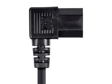 Load image into Gallery viewer, 6ft 18AWG Right Angle Power Cord Cable w/ 3 Conductor PC Power Connector Socket (C13/5-15P) - Black
