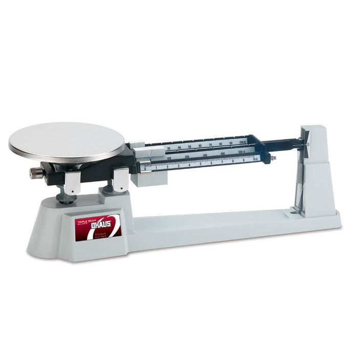 Mechanical triple beam balance with 610g capacity and 0.1g readability (also called accuracy) | Three sliding weights and notched and tiered beams help ensure accurate readings and repeatable results | Built-in magnetic damping speeds weighing for increased productivity | Zero adjust compensator is spring-loaded for fine modifications | Base and beams are made of metal for durability in the classroom or laboratory setting