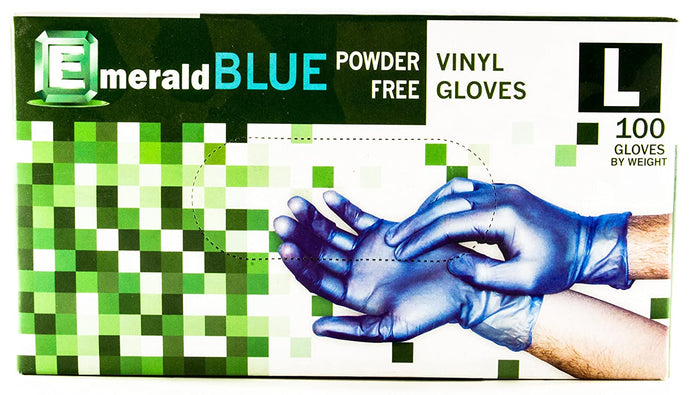 Powder-Free Vinyl | Latex-Free | Beaded Cuff | Box of 100 | Large