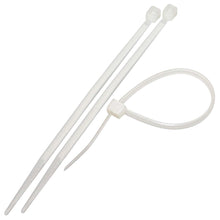 Load image into Gallery viewer, 100 Pieces 8 Inch Nylon Cable Ties, 50lbs Tensile Strength, UL 94V-2 Rated, White
