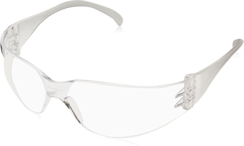 Protective eyewear with untinted unilens can be used indoors and outdoors without interfering with color recognition | Meets ANSI/ISEA Z87.1-2010 and EN 166 standards for quality assurance | Fits over most prescription glasses | Indirect vents to help protect against splashes and reduce fogging | Comfortable, secure fit with built-in nosepiece