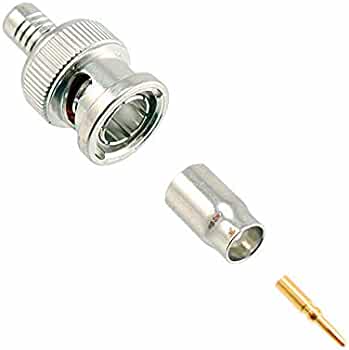 BNC Connector, 3 Piece Construction for RG59 Quad Shield Cable