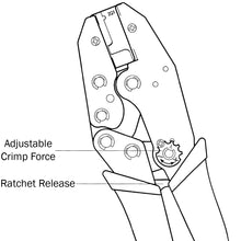 Load image into Gallery viewer, Ratcheting Modular Crimping Tool (Without Dies), Adjustable Crimp Force
