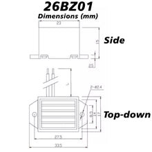 Load image into Gallery viewer, 3-6V DC 85dB Buzzer with Wire Leads (1.31&quot; x 0.70&quot; x 0.60&quot;)
