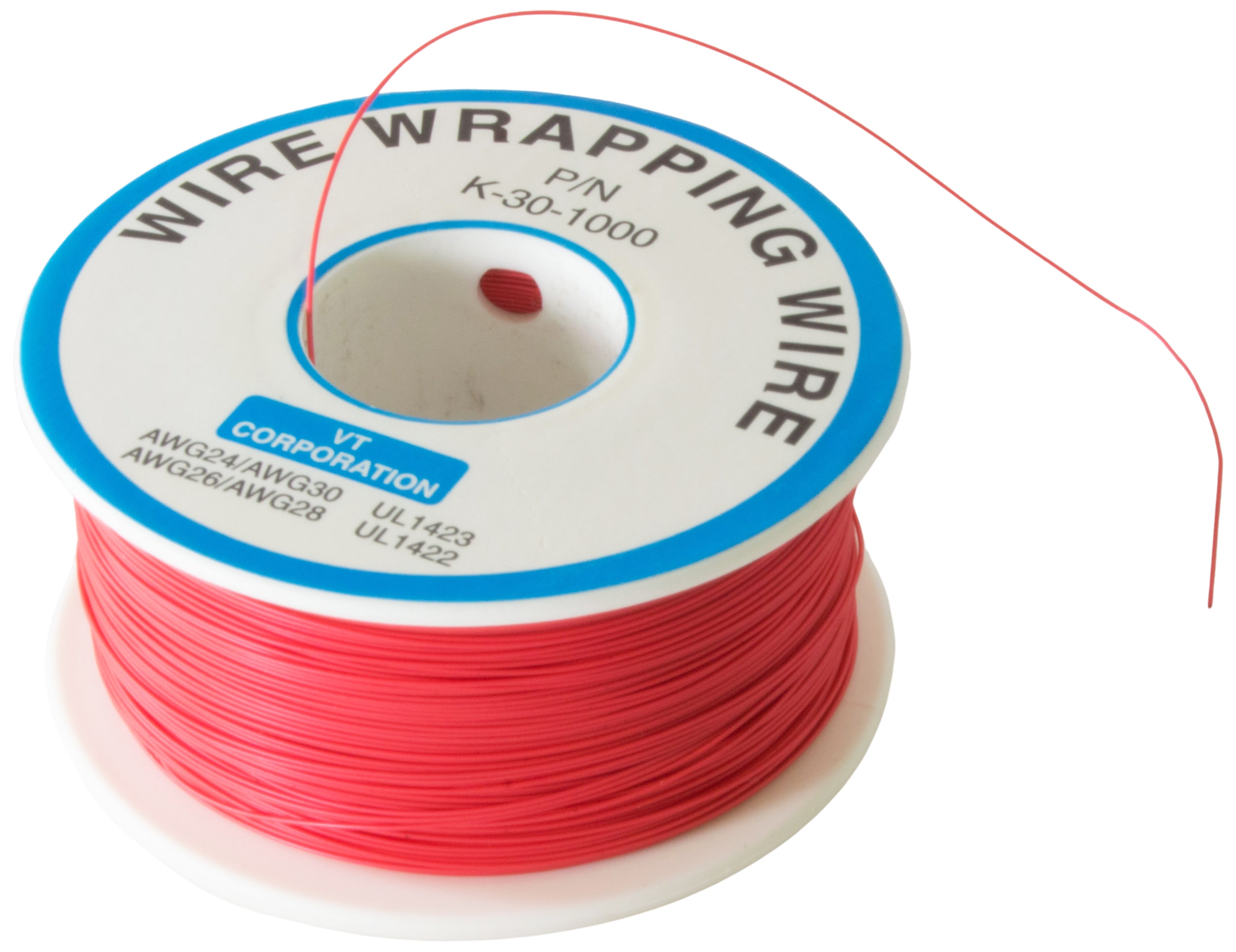 1,000 Feet Red 30 Gauge Solid Kynar Wire Wrap Wire, Tinned Copper, PVD ...
