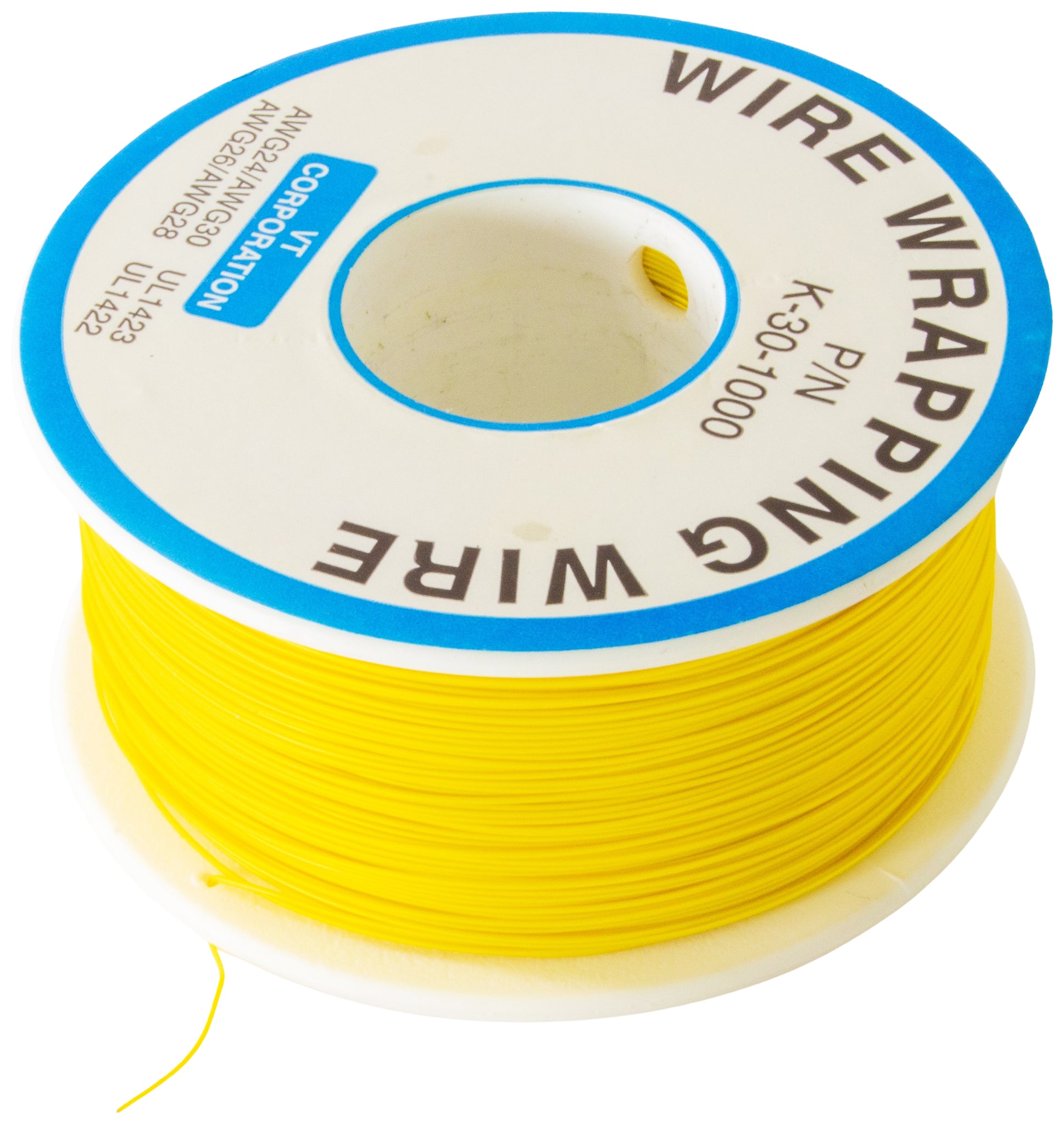 1,000 Feet Yellow 30 Gauge Solid Kynar Wire Wrap Wire, Tinned Copper ...