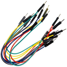 Load image into Gallery viewer, 30 Piece Jumper Wire Kit - Includes 10 Each of Male to Male, Male to Female, and Female to Female, 6&quot; Length, Assortment of Colors
